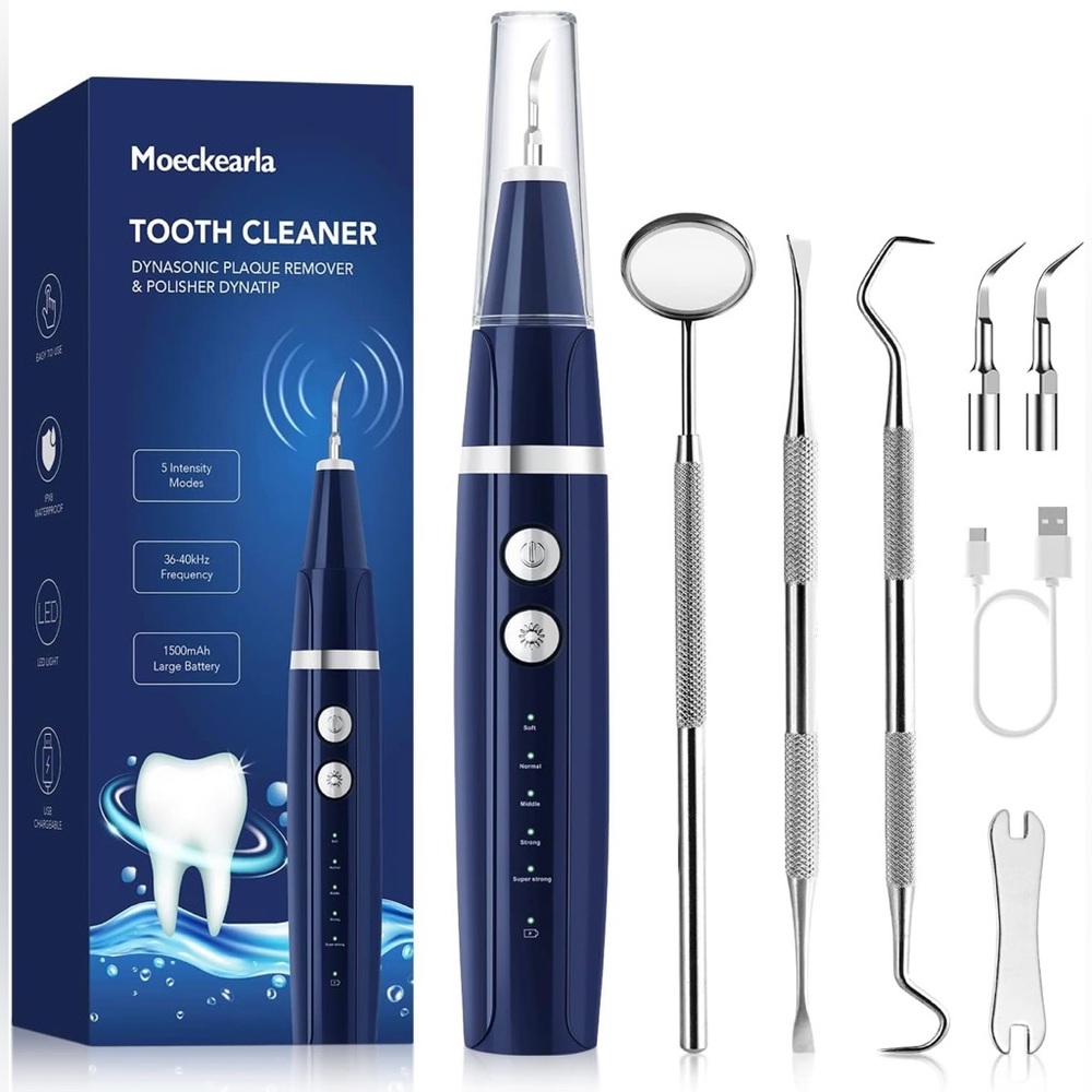 Moeckearla 🔹 Dynasonic Plaque Remover - Cleaning Kit